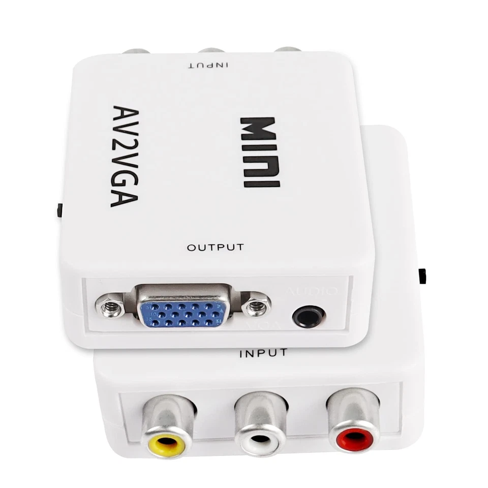 AV RCA to VGA Adapter Audio Video Converter,Composite AV to VGA +3.5mm TV Vid... - Image 3 of 4