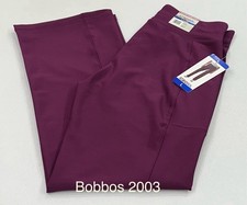 32 Degrees Cool Women's High-Rise Ribbed Active Flare Pants, Purple, Size L