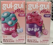 Gui-Gui Mini Slime Jar Keychain GLOSS Pack And CLEAR Pack