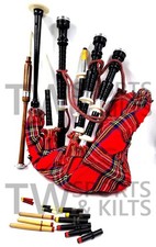 Copri cornamusa Highland scozzese nero argento con cavo Royal Stuart Cover