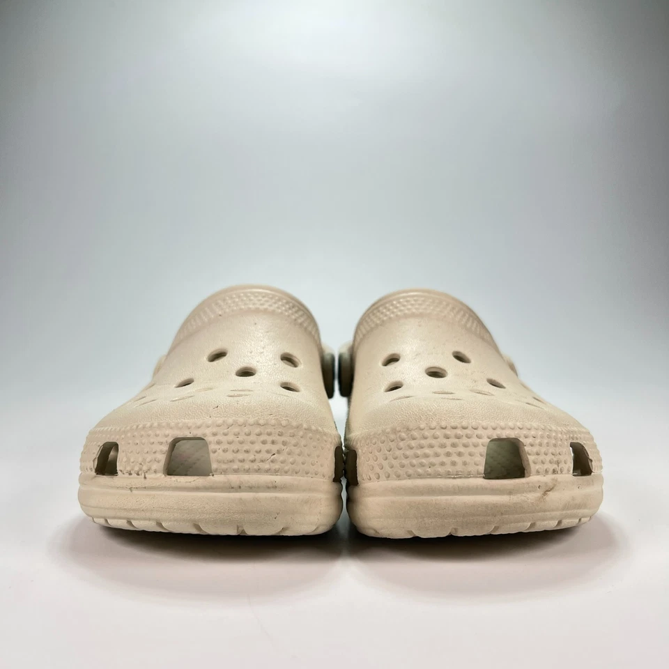 Crocs Clásico Zueco Beige Sandalias Sin Cordones Zapatos Ligeros 206991 Juvenil Talla C12 Foto 2 de 4