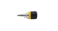 Stubby Ratcheting Screwdriver (6-in-1) with Cushion Grip