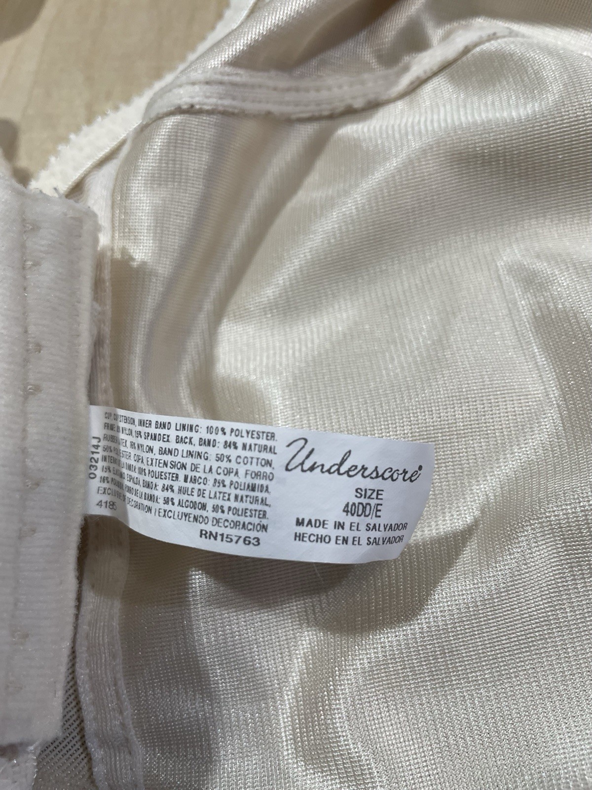 Underscore Bra 40DD/E Satin Wireless Unlined Full… - image 9