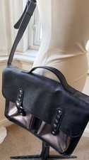 Borsa a tracolla M&S nera argento tasche