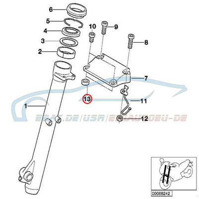 4x Original BMW 31428520150 - Distanzstück silber GS DAKAR
