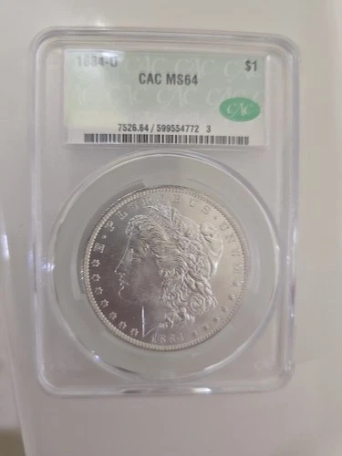 1884-O $1 Morgan Silver Dollar MS64 CACG CAC