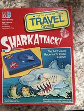 Juego de viaje vintage Milton Bradley Shark Attack 1990 sin piezas faltantes