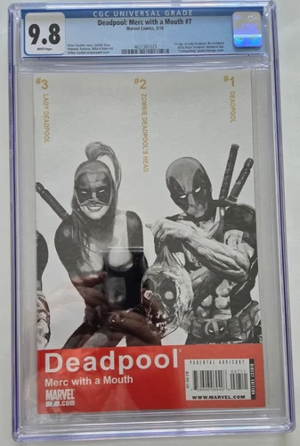 DEADPOOL MERC WITH A MOUTH #7 CGC 9.8 GRADED TRAINSPOTTING! 1ST LADY DEADPOOL