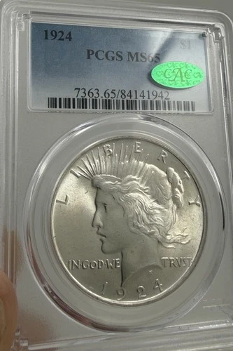 1924 Peace Dollar - $1 PCGS MS65 CAC ✅ - Nice Flashy Surfaces!