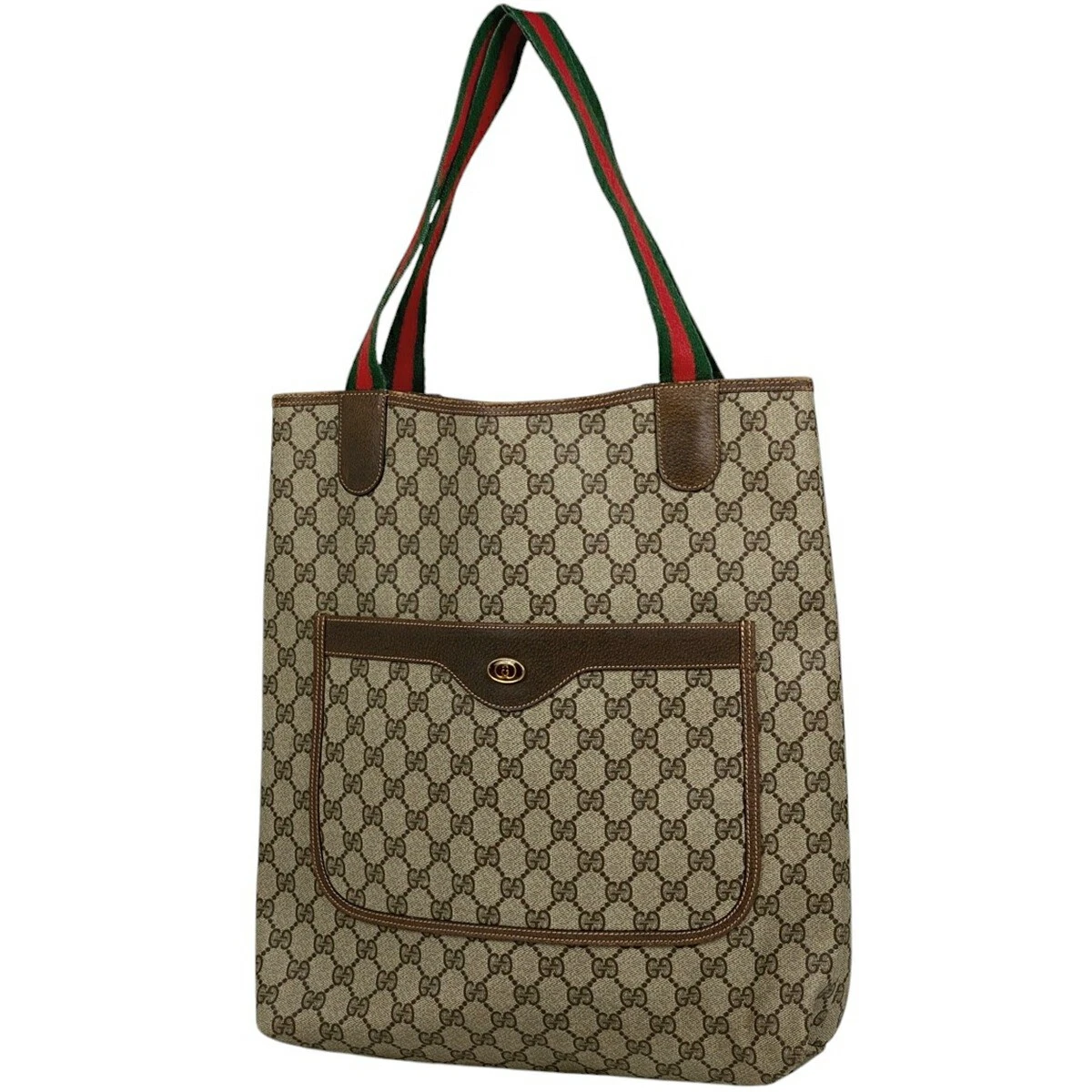 Sac fourre tout Gucci GG motif toile de sherry enduite marron femme occasion