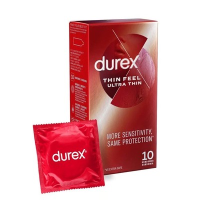 Durex 10 Feel Thin Ultra Kondome 20% dünner Condoms 52 mm