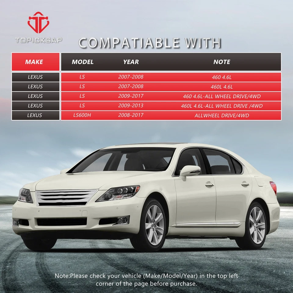 Kit de buje de brazo de control superior + inferior delantero 10p para Lexus LS460 LS600h 07-17 AWD Foto 4 de 4