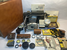 Vintage Polaroid Model 150 Land Camera Accessories- Case, Various Lens, MORE