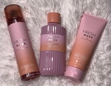 Bath  Body Works FRESH MUSK BODY WASH, CREAM, MIST VALUED 54.00