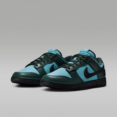Nike Dunk SE Low Retro Se Men's Sz 10 Vintage Green/Black-Denim Turq FZ3052 300