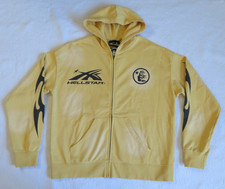 NWT MENS HELLSTAR FLAME YELLOW ZIP UP HOODIE,...