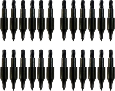 24 Pcs Steel 100 Grain Archery Arrow Field Points Field Tips Practice Target...