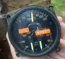 WWII Part - Edison 3-in-1 Triple Function Aero Engine Instrument Type 88-U-310