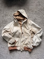 Men s Vintage 90s Distressed Carhartt Hooded Jacket LG