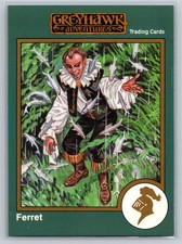 1993 TSR AD&D Greyhawk #424 Ferret Elf Thief Character Card Collectible