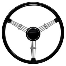400mm Vintage Iron 3 Spoke Banjo Vintage Classic Steering Wheel For Porsche 356
