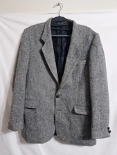 HARRIS TWEED JACKET 38 REG mens 100% pure wool AUSTIN REED Hebrides England