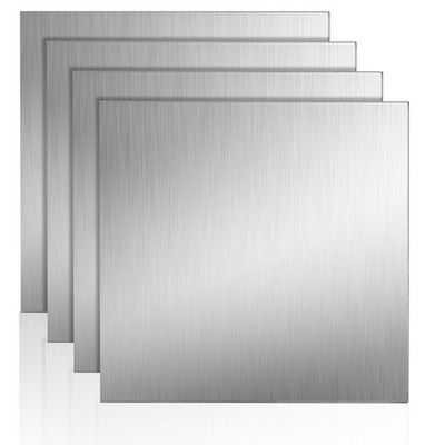 Tlence 4 Pack Titanium Plate Sheets, 4'' x 4'' x 0.04'' Titanium Metal Sheet, 1mm