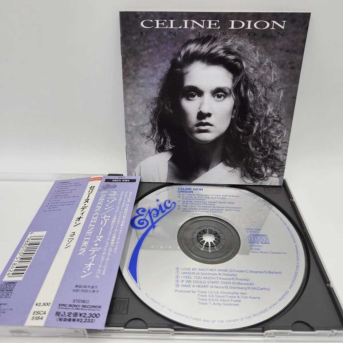 CELINE DION Unison Japón 1ª Edición CD ESCA-5184 con OBI David Foster 1991 Raro
