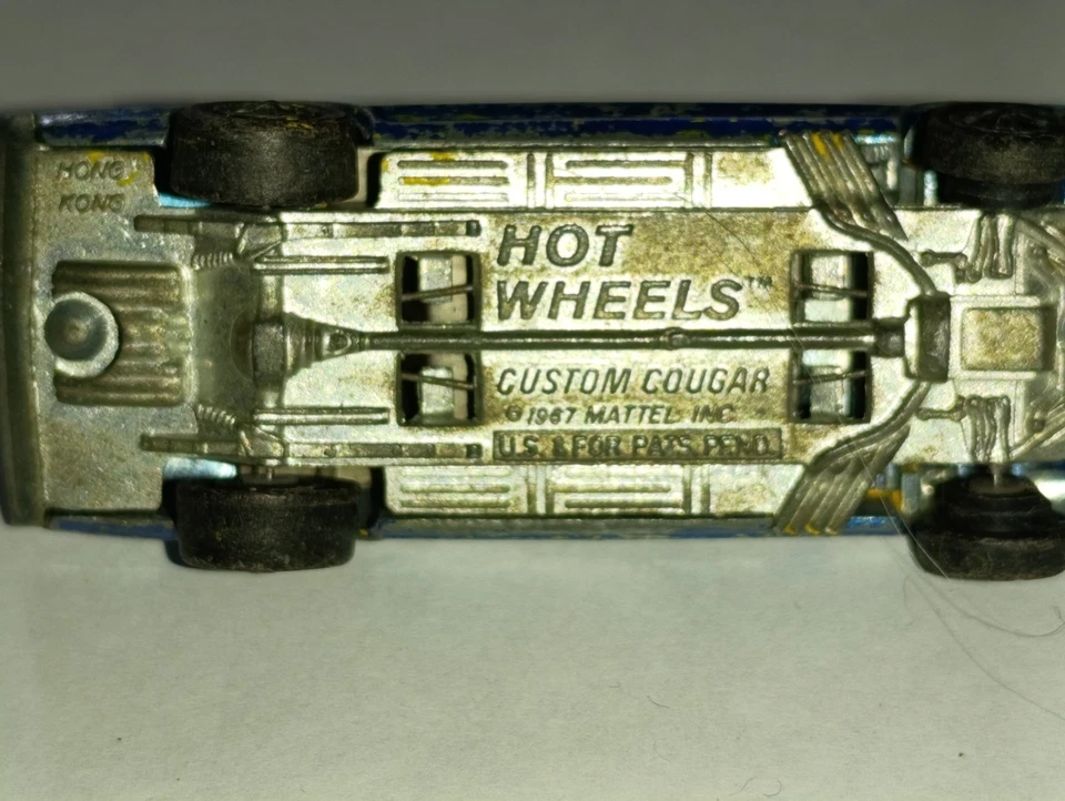 Hot Wheels Redline Custom Cougar 1967 Blue HK Dark Interior - Image 4 of 4