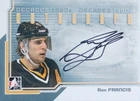 11-12 itg game decades 90s base ron francis pittsburgh penguins autograph auto