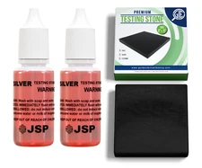 SILVER Test Acid Tester Kit Jewelry .999 .925 Sterling Testing Stone Detect