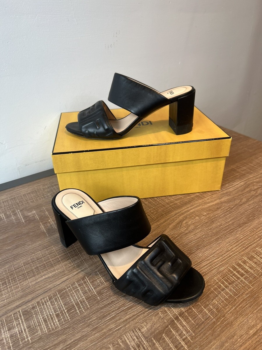 Fendi FF Embossed Mule Womens Heels Sandals EU 38 Size 8 | eBay Fendi FF Embossed Mule Womens Heels Sandals EU 38 Size 8 | eBay