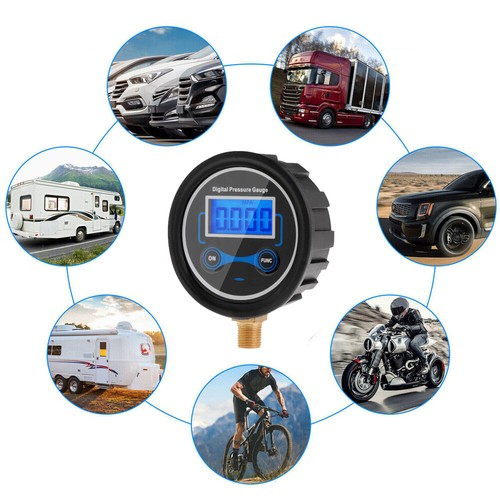 0-200PSI LCD Digital Tire Pressure Gauge Car Tyres Air PSI Meter Tester 1/8 NPT - Picture 9 of 12