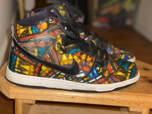 nike dunk stained glass