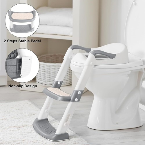 Potty Training Toilet Seat with Anti-Slip Step Ladder Toddler Toilet Potty Chair