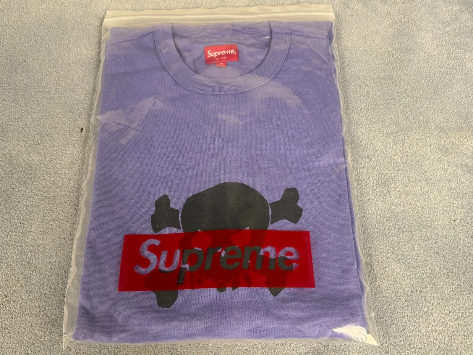 T shirt homme Supreme S/S Skull violet pâle XL (SS21) neuf avec étiquette