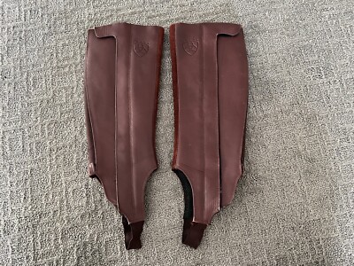 Ariat Classic II Half Chaps XS Brown - Lightly Used VGC Zipper Chap Suede Lining