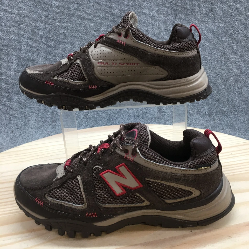 New Balance 女式 7.5 900 Gore Tex 运动远足运动鞋棕色麂皮绒系带 — 第 2/4 张图片