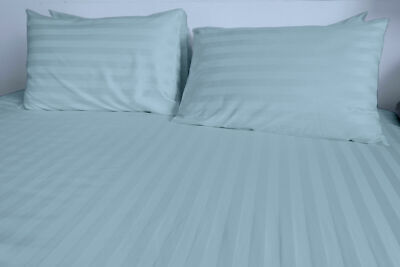 1800 Count Cotton Bamboo Feel Dobby Striped Sheet Set Deep Pockets 4 Piece Set