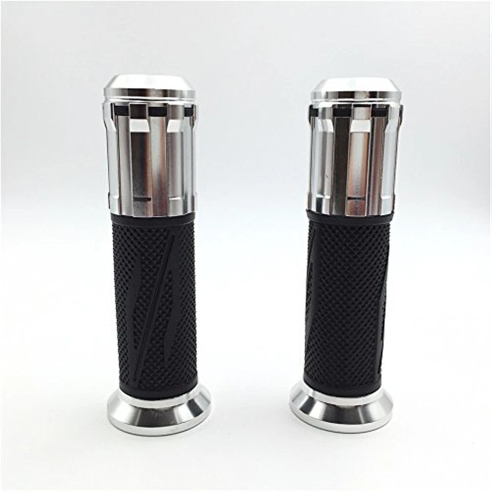 Empuñaduras de manillar de goma plateadas CNC "s" de 7/8" para Honda CBR F3 F4i 900 929 CBF600 Foto 4 de 4