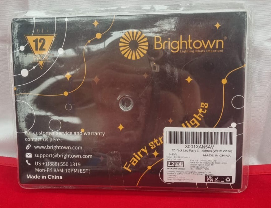Brightown 12 Pack Led Fairy Lights Battery Operated String Warm white