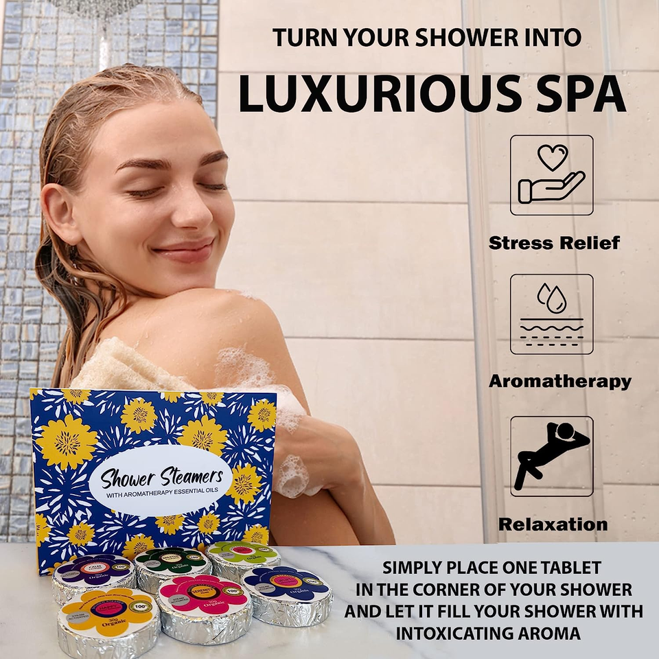 Shower Steamers for Women 24Pc Shower Bombs Aromatherapy Gift Set W