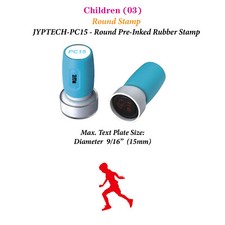 Children 03 Round Teacher Stamp JYP PC15 Pre-Inked Rubber Stamp
