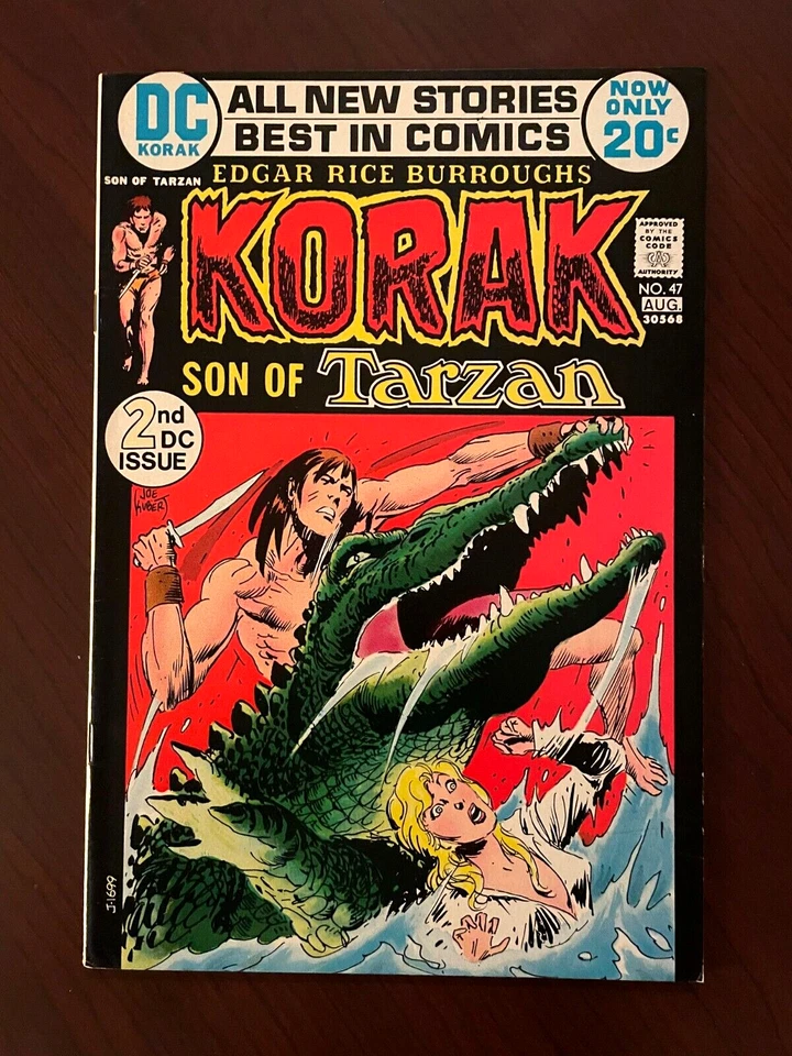Korak Son of Tarzan #47 #48 & #52 (DC Comics 1971-72) Joe Kubert Frank Thorne VF - Image 2 of 4