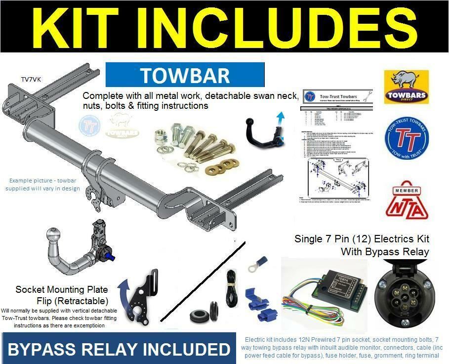 Detachable Towbar for BMW 3 Series E91 Tourer Estate Swan Neck Tow Bar