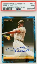 2022 Topps X Juan Soto On-card Auto Card Blue SP #/50 PSA 9 💎 Low PSA Pop 6