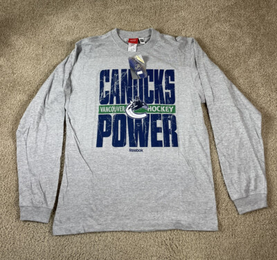 Vancouver Canucks Long Sleeve Shirt NHL Reebok Face Off Collection