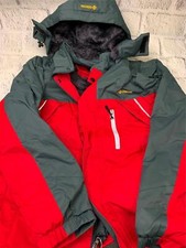 Mens Mountain Waterproof Ski Snow Jacket Winter Windproof Rain Jacket Red Medium