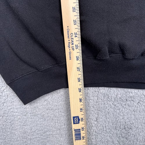 Felpa vintage Deer Art uomo grande XL nera girocollo anni 90 made in USA Tultex - Foto 7 di 10