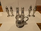 Pewter Genuine Salt And Pepper Shakers Set Of 7 USA Collection Rare 2067 H2